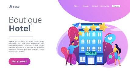 Image showing Boutique hotel concept landing page.