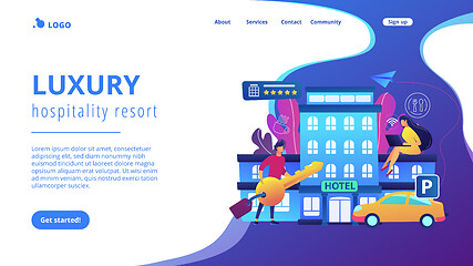 Image showing All-inclusive hotel concept landing page.