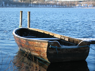 Image showing Boat winter