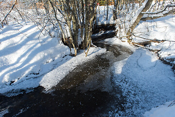 Image showing winter creek ice