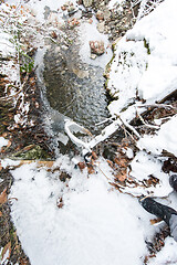 Image showing winter creek ice