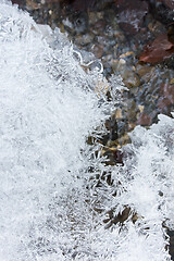 Image showing winter creek ice