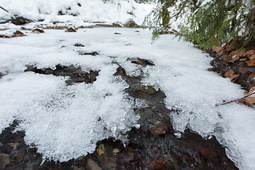 Image showing winter creek ice