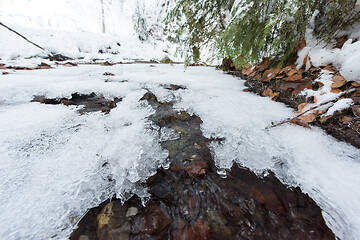 Image showing winter creek ice