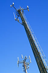 Image showing Two telecommunication antennas