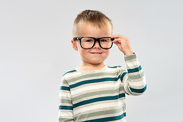 Image showing portrait of smiling boy in glasses