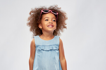 Image showing little african girl in heart shaped sunglasses