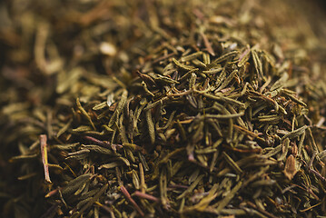 Image showing Dried thyme in macro close up