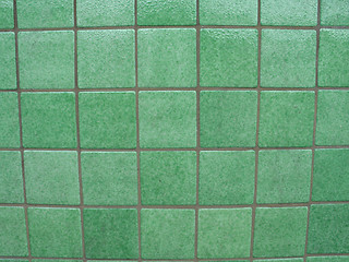 Image showing green tiled background