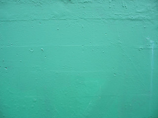Image showing green cinder blocks building