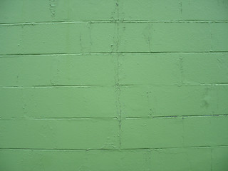 Image showing green cinder blocks background