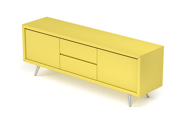 Image showing Yellow tv stand