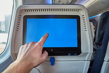 Image showing Plane infotainment lcd screen