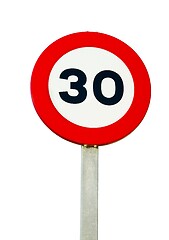 Image showing Blank Speed Limit or No Entry