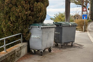 Image showing Dumpster garbage bin containers