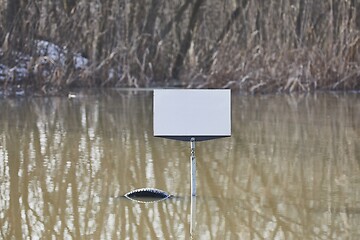 Image showing Empty sign on a land