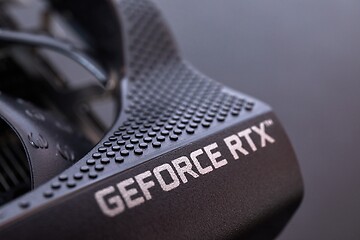 Image showing Geforce RTX 3080 Nvidia GPU graphics card detail