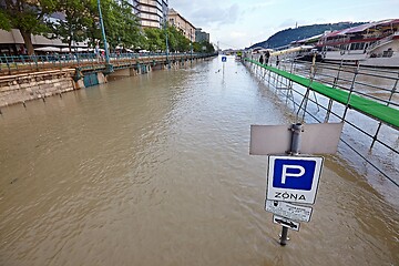 Image showing Flooded Budapest Street