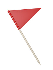 Image showing Red triangle toothpick flag