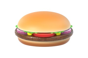 Image showing Hamburger isolated on white