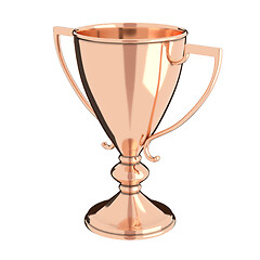 Image showing Rose gold bronze trophy