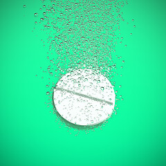 Image showing Effervescent tablet dissolbving