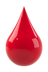 Image showing Blood drop isolated on white