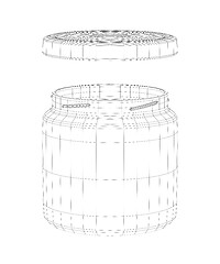 Image showing 3D model of jar with cap