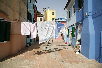 Image showing Washing day Burano