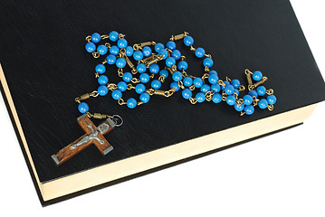 Image showing Holy Bible and Rosary