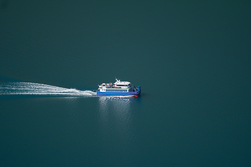 Image showing Boat lake Gjende