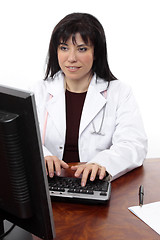 Image showing Doctor at computer