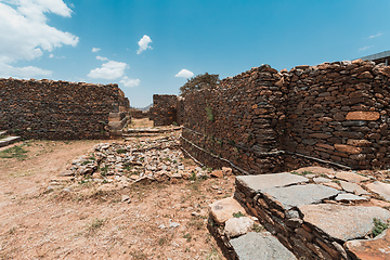 Image showing Queen of Sheba palace ruins in Aksum, Axum civilization, Ethiopia.