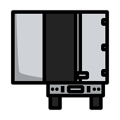 Image showing Truck Trailer Rear View Icon