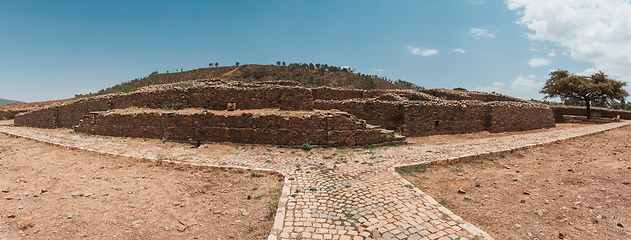 Image showing Queen of Sheba palace ruins in Aksum, Axum civilization, Ethiopia.