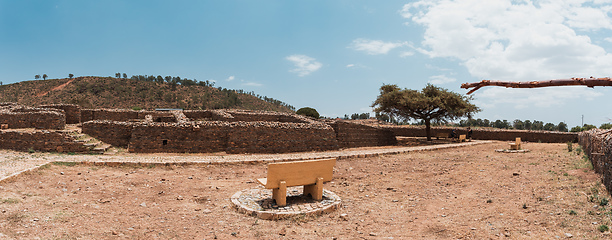 Image showing Queen of Sheba palace ruins in Aksum, Axum civilization, Ethiopia.