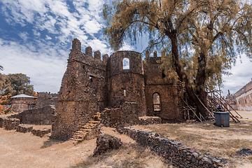 Image showing Fasil Ghebbi, royal castle in Gondar, Ethiopia