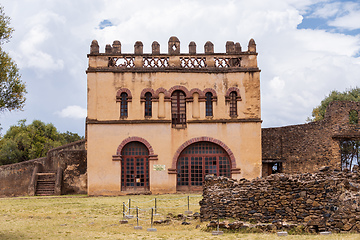 Image showing Fasil Ghebbi, royal castle in Gondar, Ethiopia