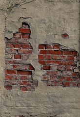 Image showing Old factory wall