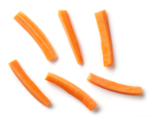 Image showing fresh raw carrot sticks