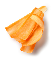 Image showing fresh raw thin carrot slices