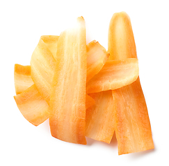 Image showing fresh raw thin carrot slices