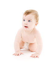 Image showing crawling baby boy