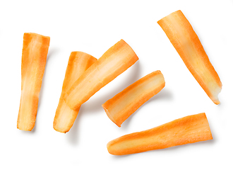 Image showing fresh raw thin carrot slices