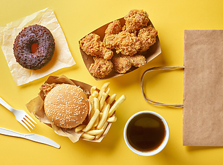 Image showing various fast food products