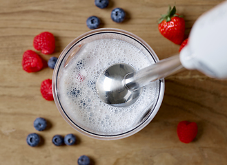 Image showing fresh breakfast milkshake