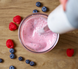 Image showing fresh breakfast smoothie