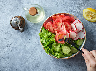 Image showing fresh healthy vegetable salad