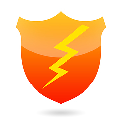Image showing Shield with thunderbolt