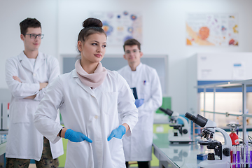 Image showing Group portrait of young medical students